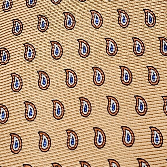 Jos. A. Bank 100% Imported Silk Men's Neck Tie Peach Paisley NWT - Picture 2 of 4